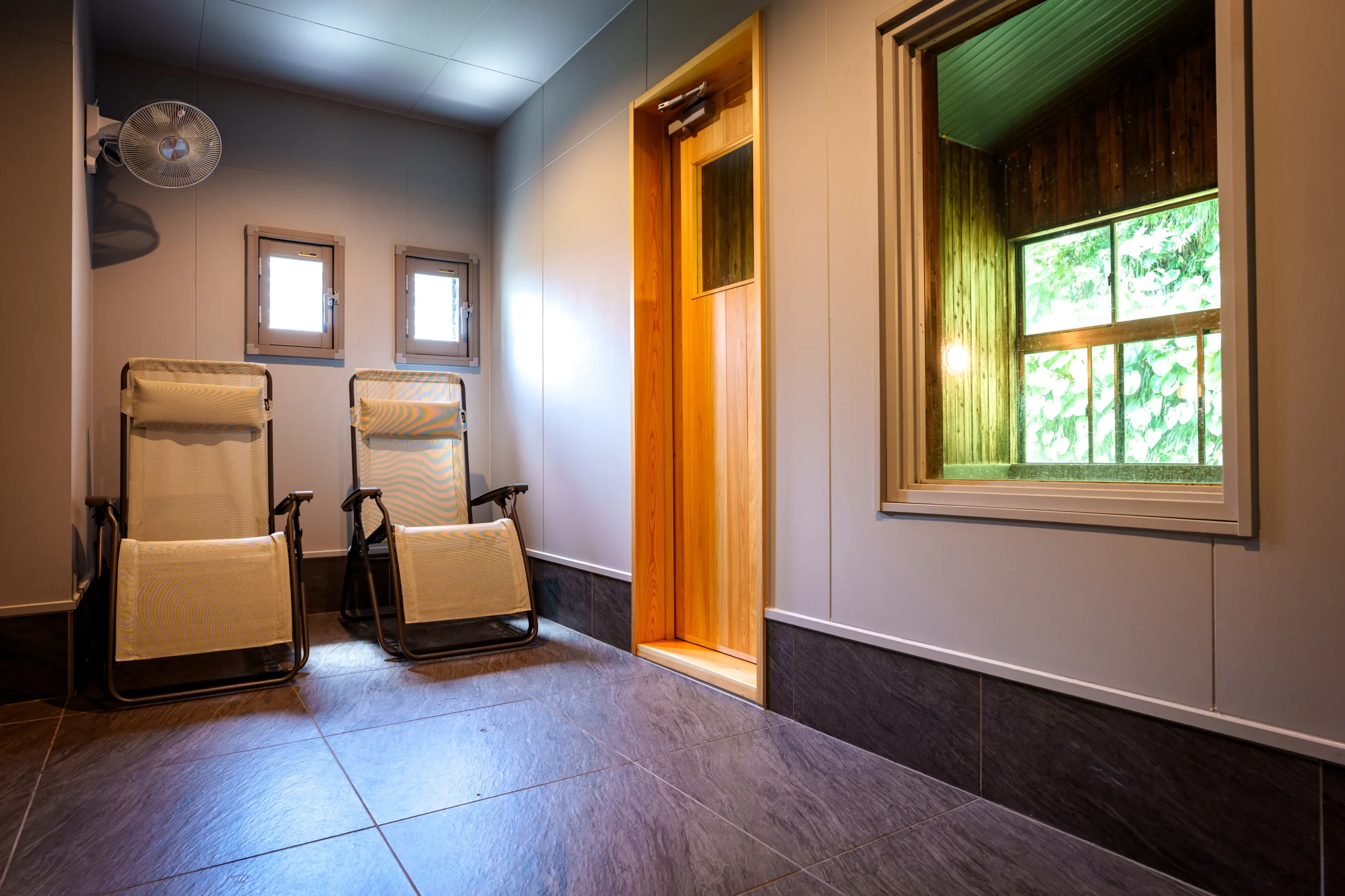 姉妹館でサウナ