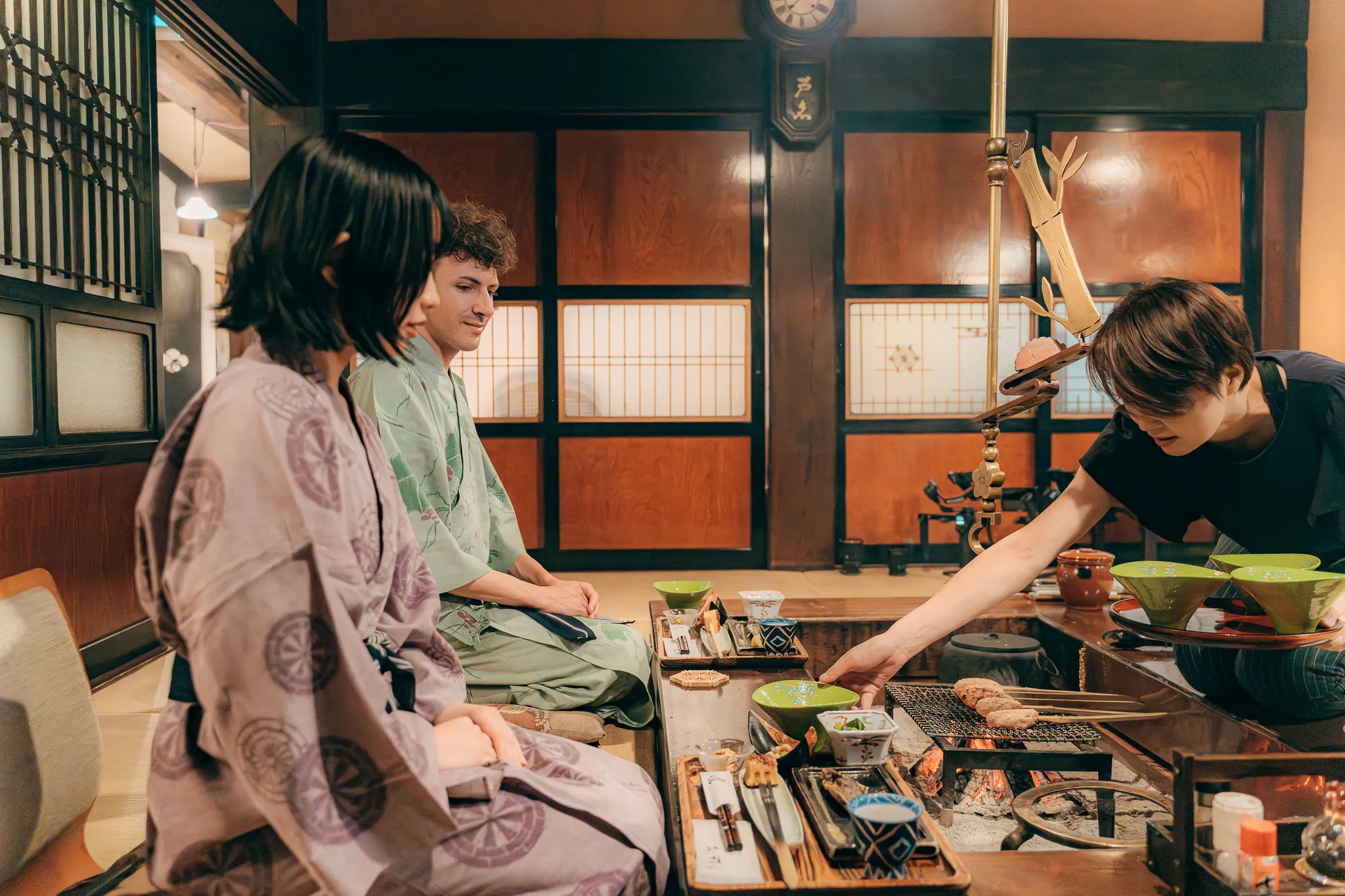 囲炉裏を楽しむ食事